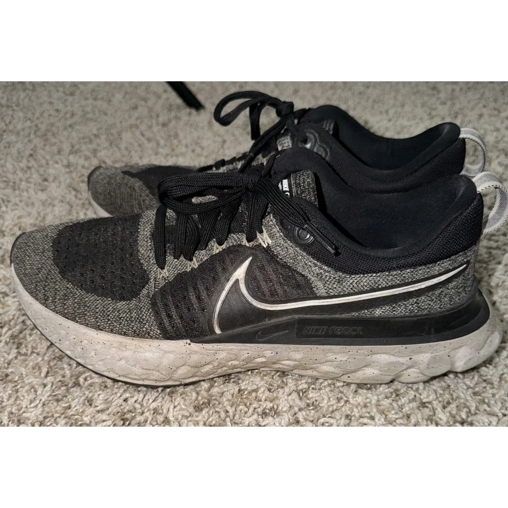 Nike React Infinity Run FK 2 Running Shoes Men's Size 11 CT2357-101 Black Oreo